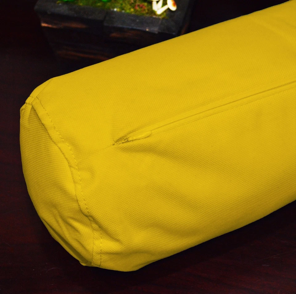 PL01g Amarillo Impermeable Exterior*CUBIERTA DE REFUERZO* Tubo Largo Yoga Cuello Rollo FUNDA Foto 2 de 4