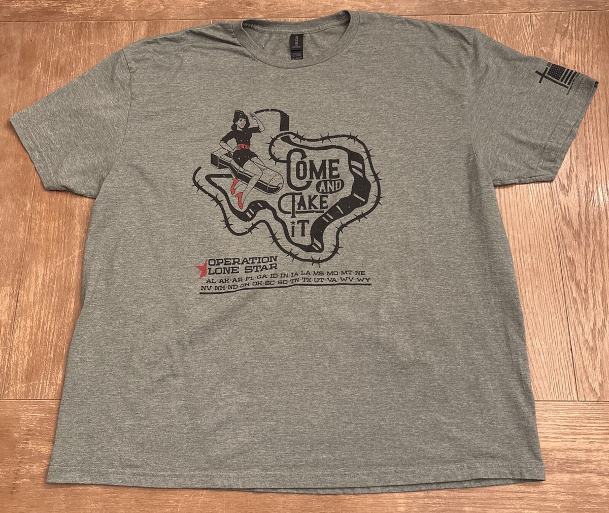 【美品・袋付き】24SS everyone border tee XL Operation Lone Star Illeagal Border Crossing T Shirt Size XXL | eBay