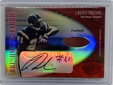 2001 Certified LaDainian Tomlinson Rookie RPA Patch Auto /150 Mirror Red Charger