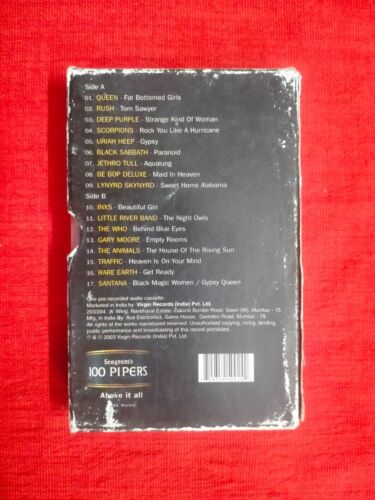 Queen Rush Inxs Santana Scorpions Whos Who Rock Cassette tape INDIA Sealed 2003 - Picture 3 of 4