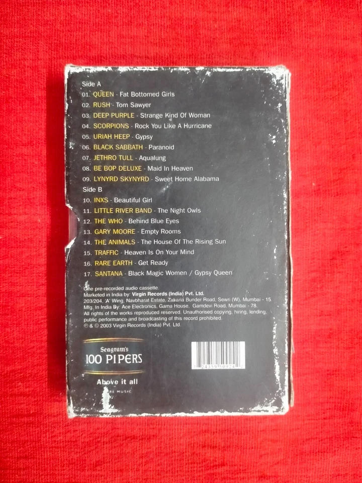 Queen Rush Inxs Santana Scorpions Whos Who Rock Cassette tape INDIA Sealed  2003 - Image 3 of 4