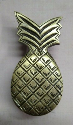 Cabinet Hardware Knob Ocean Beach Seashore Large Pineapple Antique Brass