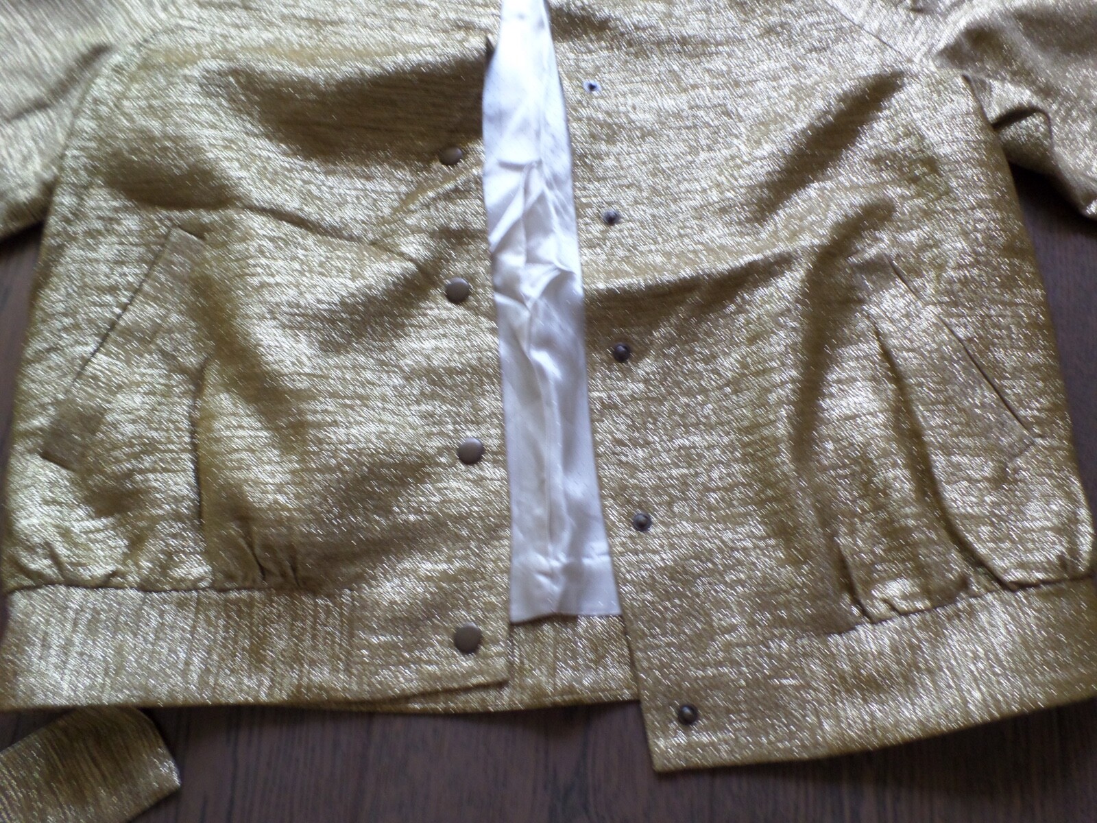 NWT Latest SEZANE Veste  Archie Jacket Sz 6 & Shorts IN gold Viscose SZ 8, $400! image 8