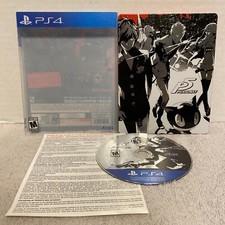 Persona 5 Steelbook Playstation 4 PS4 RPG JRPG Action Strategy Game Tested Works