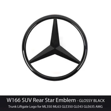 Gloss Black Rear Trunk Badge Star Emblem for Mercedes W166