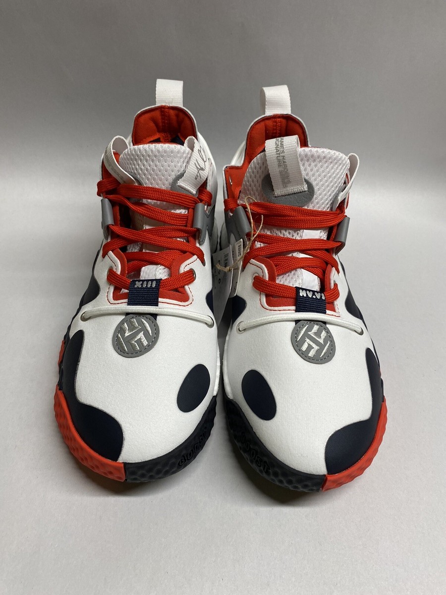 ADIDAS HARDEN VOL. 6 Cloud White Vivid Red Legend Ink GV9081 Men's