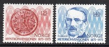 NORWAY MNH 1975 The 100th anniversary of the Coin and Metre Convention
