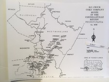 1936 Connellsville Region Pa Dozens Identified Frick Coke Coal Mine Rare Map NEW