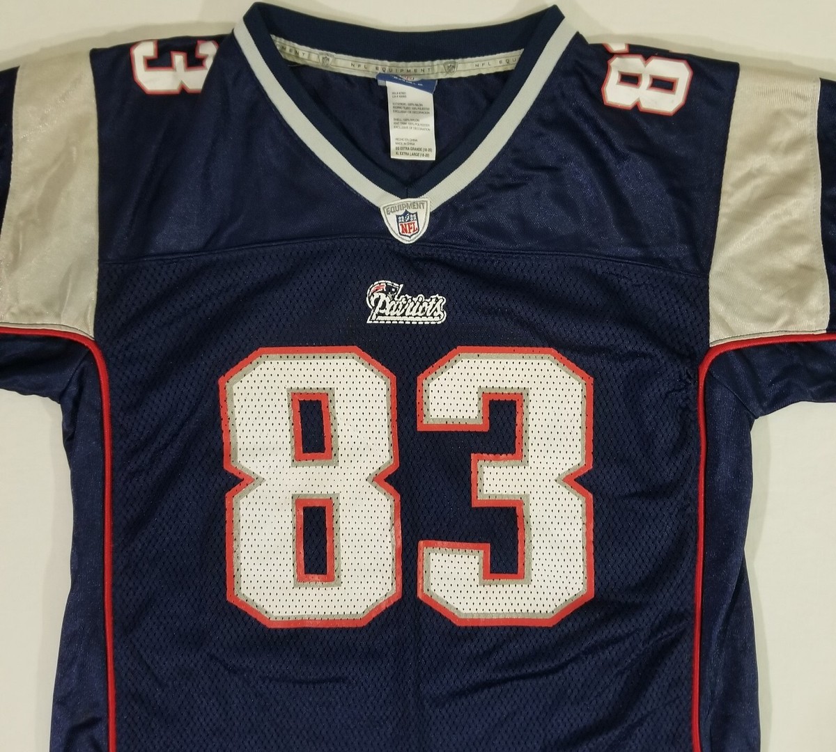 Reebok On Field WES WELKER #83 New England Patriots Football NFL
