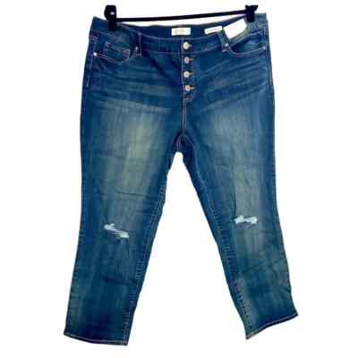 Jessica Simpson Jeans Size 18W Button Fly Straight Ankle