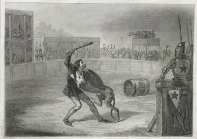 LE CHIEN DE MONTARGIS BERGER DE BRIE CHEVALIER MACAIRE HUND BRIARD 1840