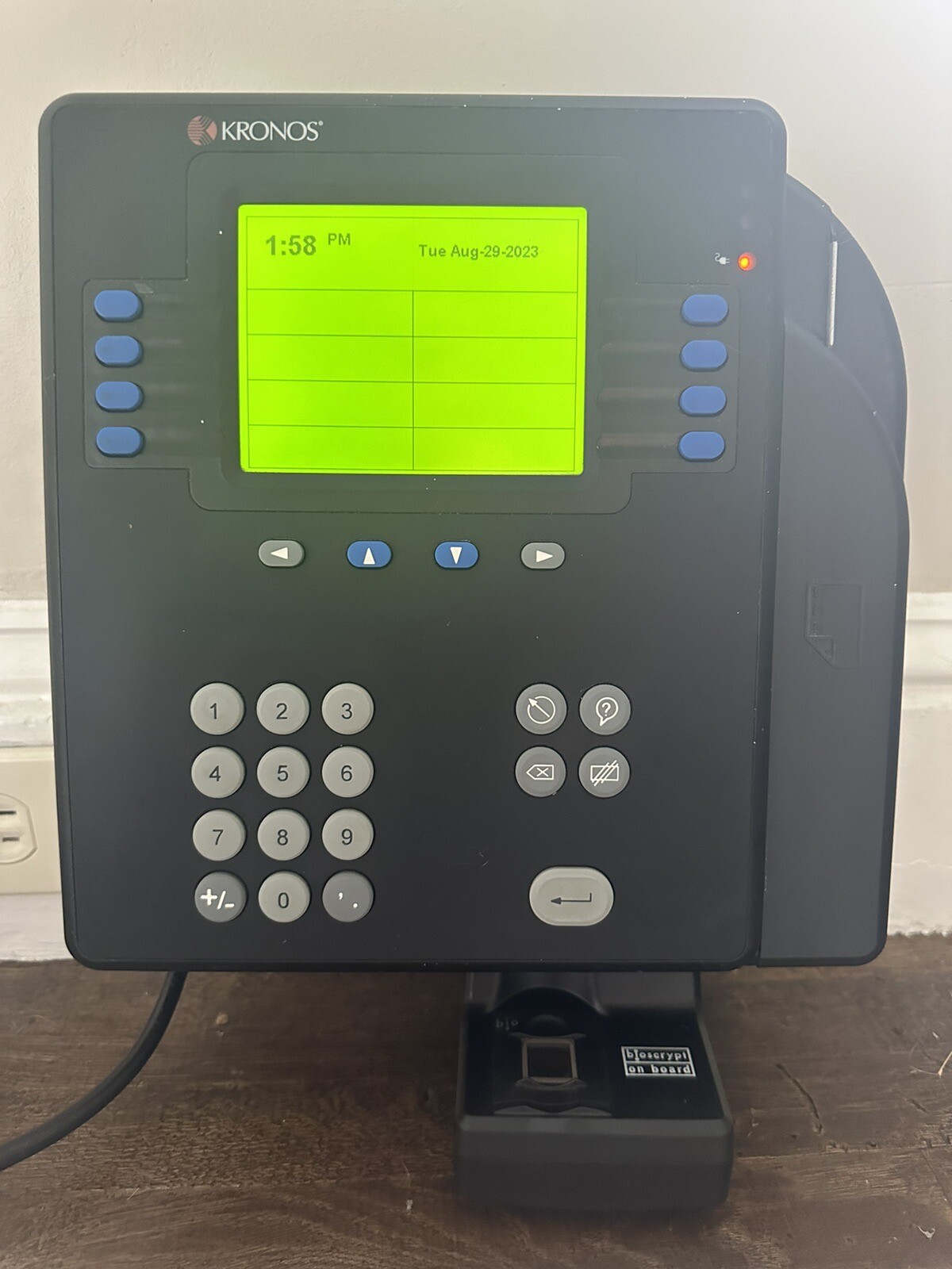 KRONOS 4500 Time Clock With Biometric Fingerprint Scanner eBay