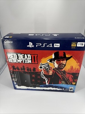 *Empty Box* Sony Playstation 4 Pro 1 TB Red Dead Redemption 2 PS4 *NO CONSOLE*