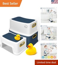 Compact Two-Step Stool for Kids   Ideal for Bathroom Sink  Toilet Training