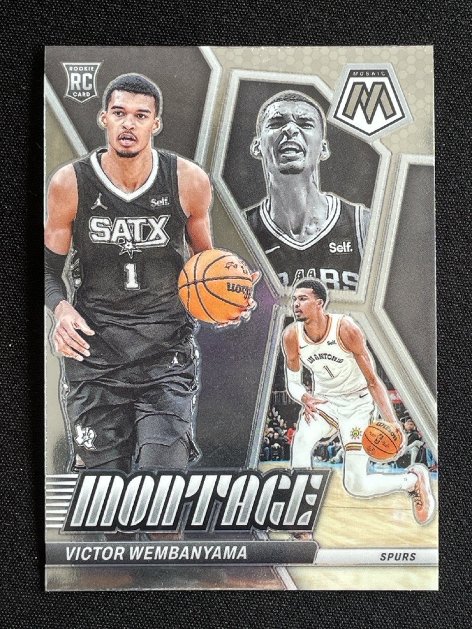 Victor Wembanyama 2023-24 Panini Mosaic Montage Base RC #7
