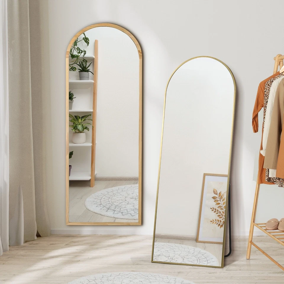 Oikiture Full Length Mirror 180x70cm Arched Dressing Floor Mirrors