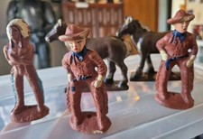 Vtg 1940s Molded Products Inc Native American Indian Chiefs Toy Soldiers Figure 