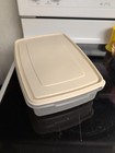 Vintage Rubbermaid Servin Saver #7 17 Cup Rectangular Container Almond With Lid — photo 2