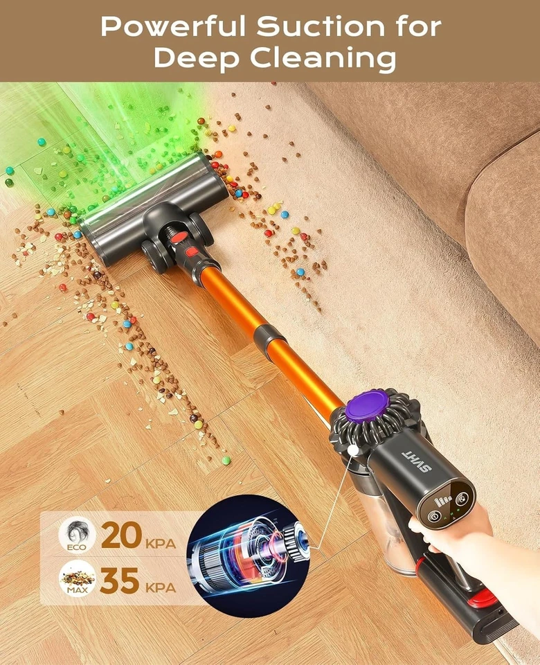 Aspiradora inalámbrica ligera con tecnología de luz verde Foto 4 de 4