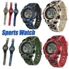 Kids Boys Girls Gift LED Sports Digital Electronic Wrist Watch Waterproof Child