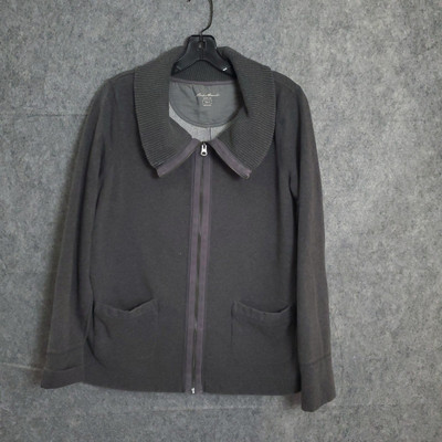Eddie Bauer Jacket Mens Large Tall Gray Full Zip Longsleeve Quilted Outdoors L