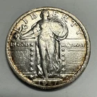 1917 Type 2 Standing Liberty Quarter AU Cleaned