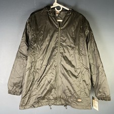 Dickies Men's 33237 Fleece Lined Hooded Nylon Water Resistant Jacket Size Small