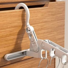Portable Foldable Travel Hanger Clothes Drying Rack Hanger Rack with 5 Holes AUS