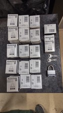 34 Master lock # 22 KA . Keyed alike.  Warded key.