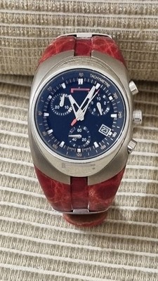 Pirelli P0 PZERO TEMPO CHRONOGRAPH TITANIUM AND STEEL CASE AND LEATHER STRAP