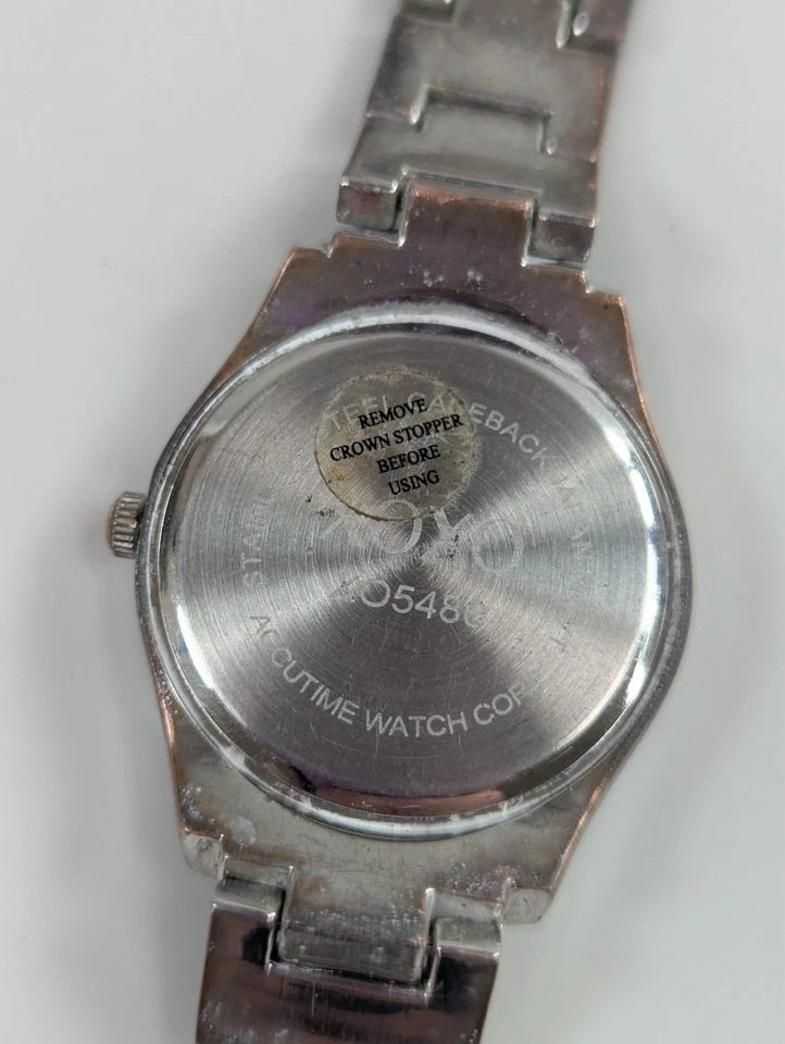 XOXO Gemmed Quartz Watch 42 mm Round Silver Tone Black and Silver Band - Image 2 of 4