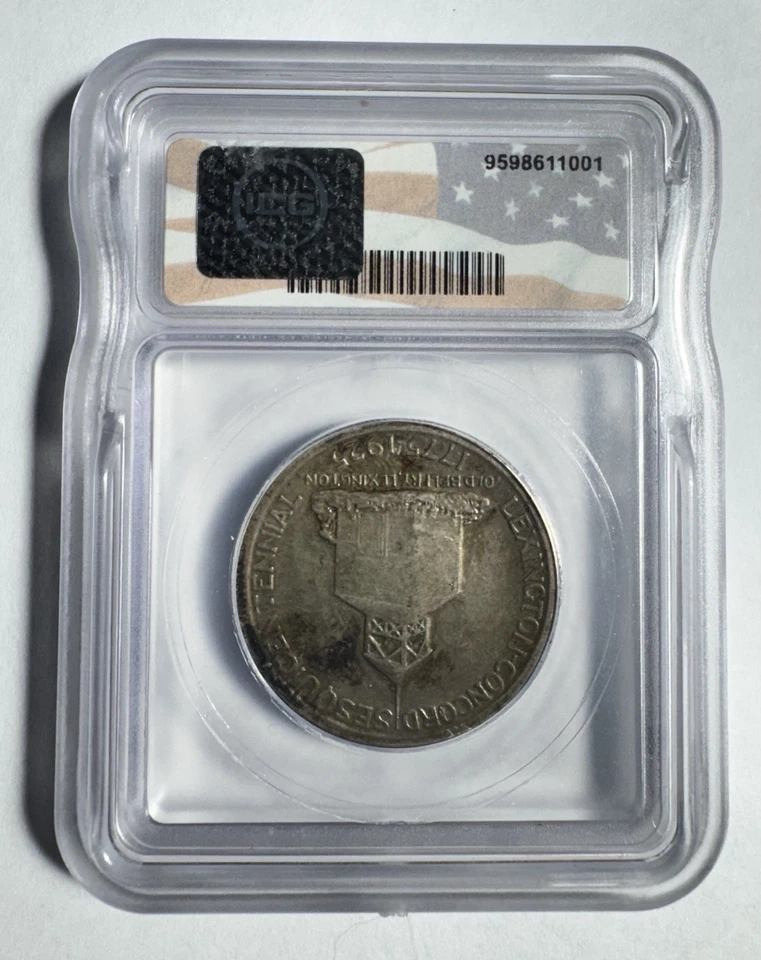 1925 Lexington Commemorative Silver Half Dollar Toner ICG 45 - Image 2 of 2