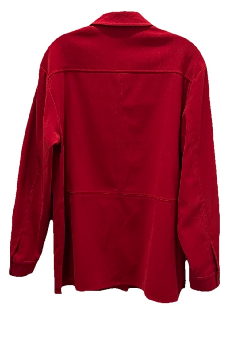 Talbots Red Button Up Stretch Collard Jacket Wome… - image 6