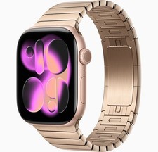 Apple Watch Series 11 46mm Rose Gold Aluminum w/Gold Link Bracelet GPS - New