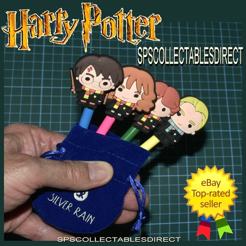 4 Mint Harry Potter Pencil Tops And Bag FREE POST