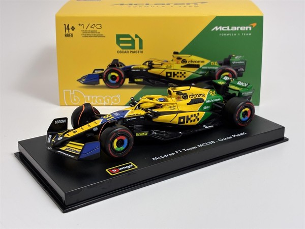Oscar Piastri #81 Mclaren MCL38 Monaco Gp 2024 Senna Lackierung 1:43 Bburago-image