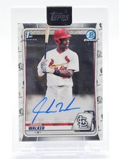 JORDAN WALKER 2020 BOWMAN CHROME 1ST AUTO ROOKIE WHITE #CDA-JW CARDINALS Q3668