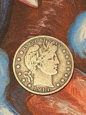 1914 S Barber Silver Half Dollar Fine - Very Fine