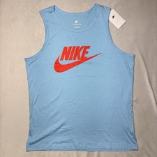 Nike Sportswear Icon Futura Tank Top Men s Large Blue AR4991 -499
