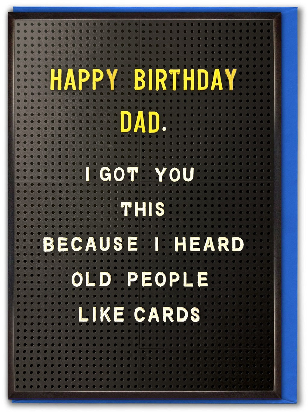 Funny Dad Birthday Card Witty Amusing 'Old People' Joke Cheeky Novelty Humour