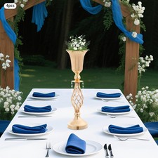 4Pcs Gold Floral Vases 51cm Height Iron Tabletop for Wedding Banquet Hotel Decor