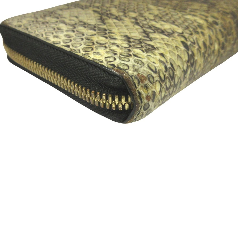 [Used] MCM Python Leather Round Long Wallet Long … - image 4