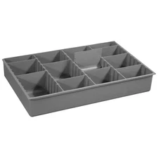 DURHAM MFG 229-95-ADS-IND DrwInsrt,Gry,4Cmptmnt,PlyPrp,Fit91/4"Box PK 6