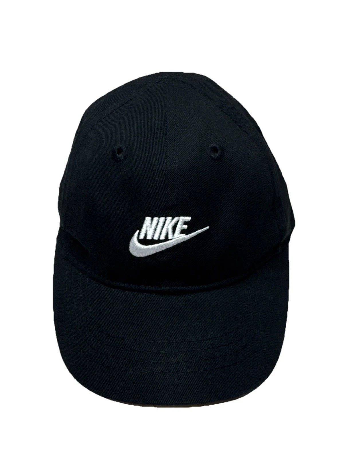 Nike Infant Strap Back Hat Black Embroidered Swoosh Club Cap 12-24 Months
