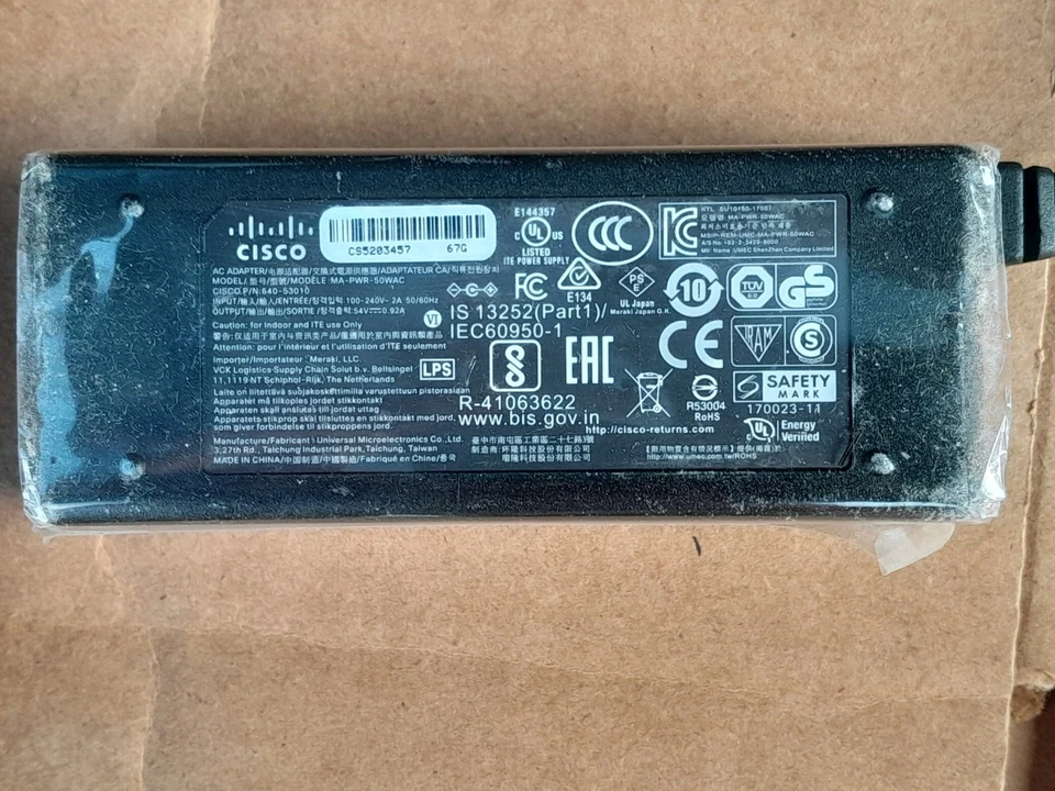 Cisco Meraki Power Adapter 50 Watt MA-PWR-50WAC 640-53010 - USED - Image 2 of 2