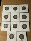10 Canada 25 Cents Mostly Cleaned or Rejects + 1 Newfoundland 20 Cents