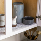 EASY LINER Smooth Top Shelf Liner Grip Bottom Washable 12"x10'-10 SQ FT Grey/Whi — photo 4