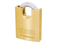 Image of ABUS Mechanical 65Cs/50Mm Brass Padlock Closed Shackle Carded ABU6550CSC