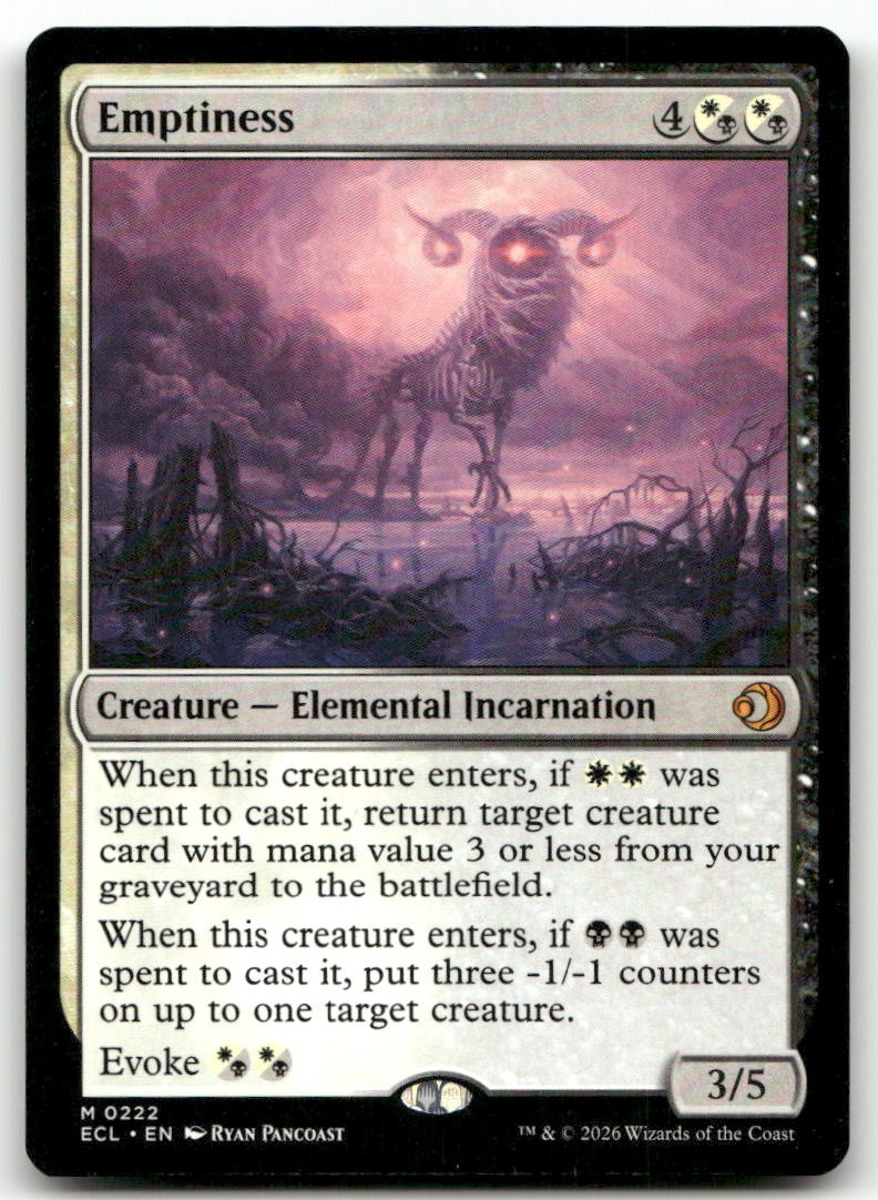 Emptiness #222 (NM) Lorwyn Eclipsed ECL Magic MTG