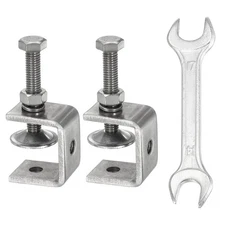 2Pcs Stainless Steel C Clamps Mini 1.18" (30mm)  Opening Stainless Steel U Clamp